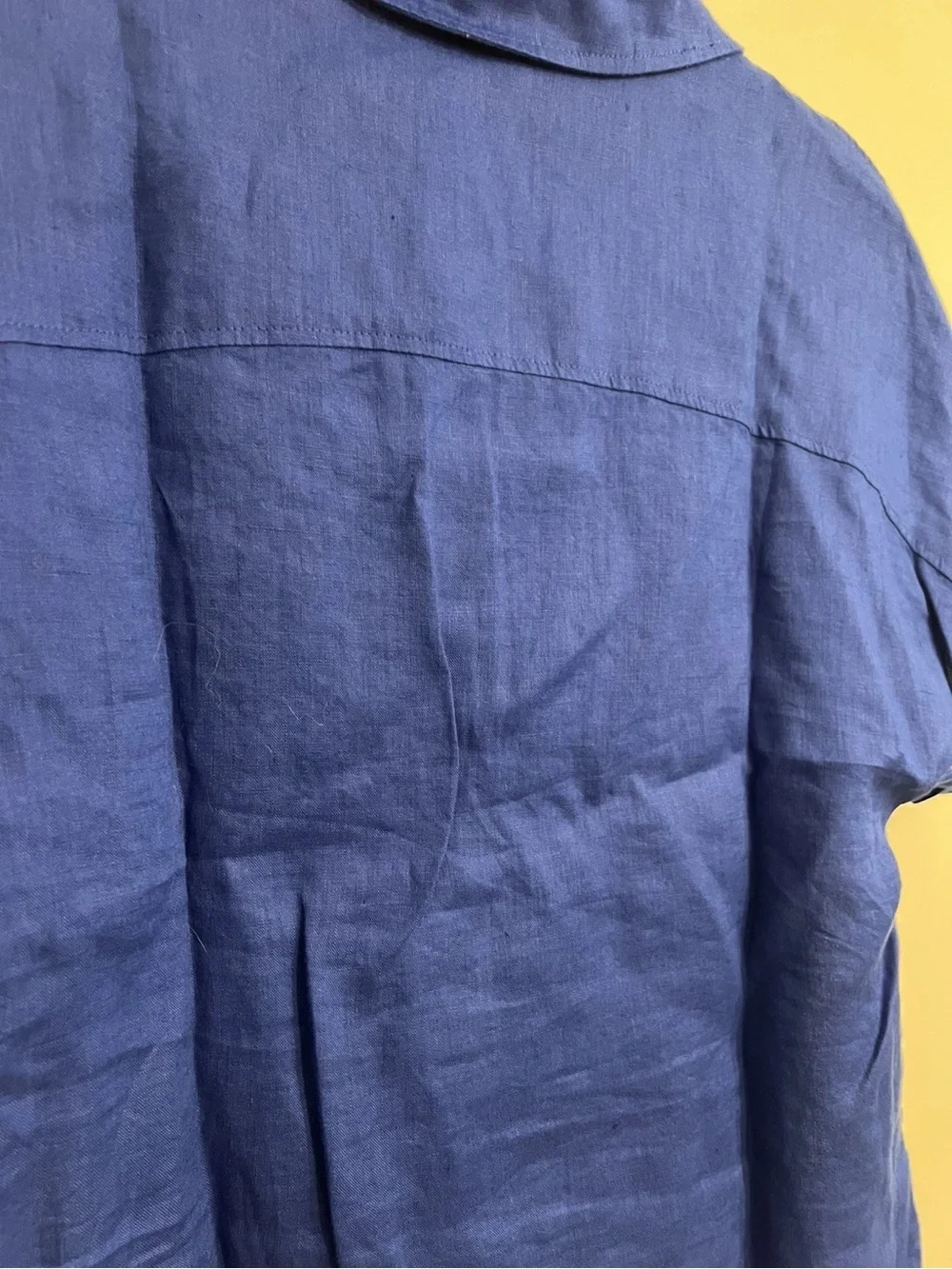 Women's Royal Blue Linen Two-Piece Set Pants & Top